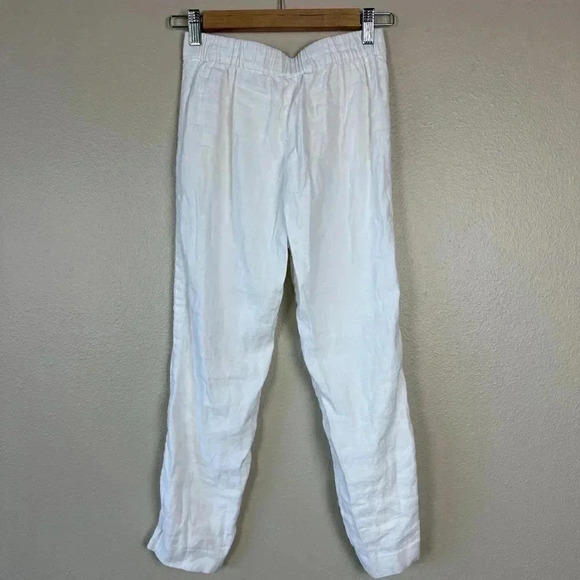 Babaton Aritzia Linen-Blend Mid Rise Trouser Pants Sophisticated White Size 00 - Picture 7 of 7